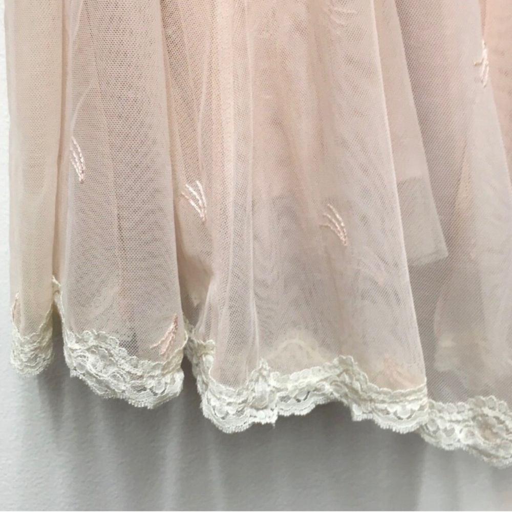 Mademoiselle Tulle Lace Embroidered Skirt 4 Pink Balletcore Romantic Feminine - Picture 5 of 13